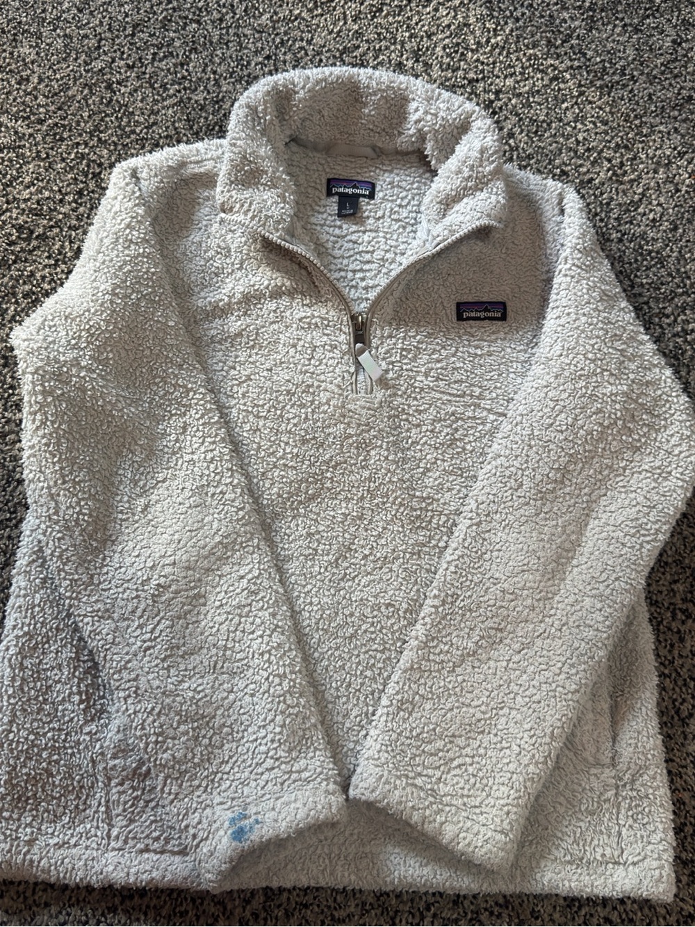 Patagonia Cream Sherpa Quarter-Zip Pullover